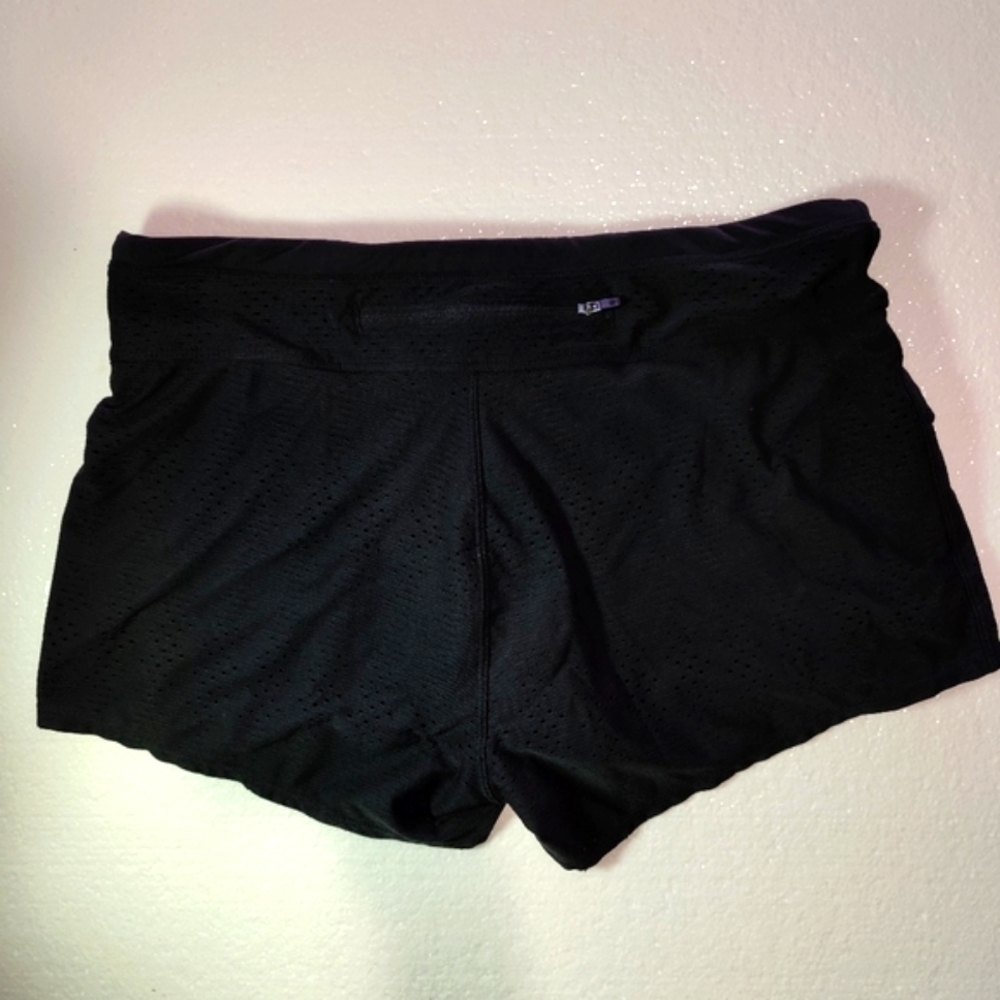 Athleta Prism 2-in-1 Built in Shorts Pull On Mesh black Womens Size M - Picture 2 of 9